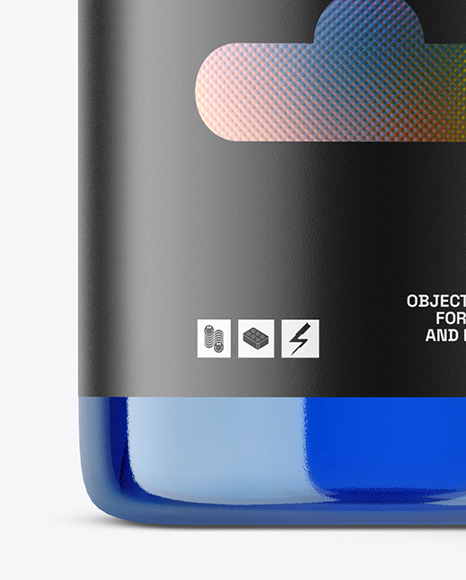 Blue Cosmetic Spray Bottle Mockup