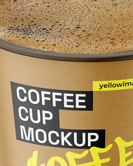 Matte Kraft Coffee Cup Mockup