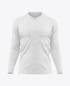 Men’s Heather Long Sleeve T-Shirt Mockup - Front View