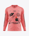 Men’s Heather Long Sleeve T-Shirt Mockup - Front View