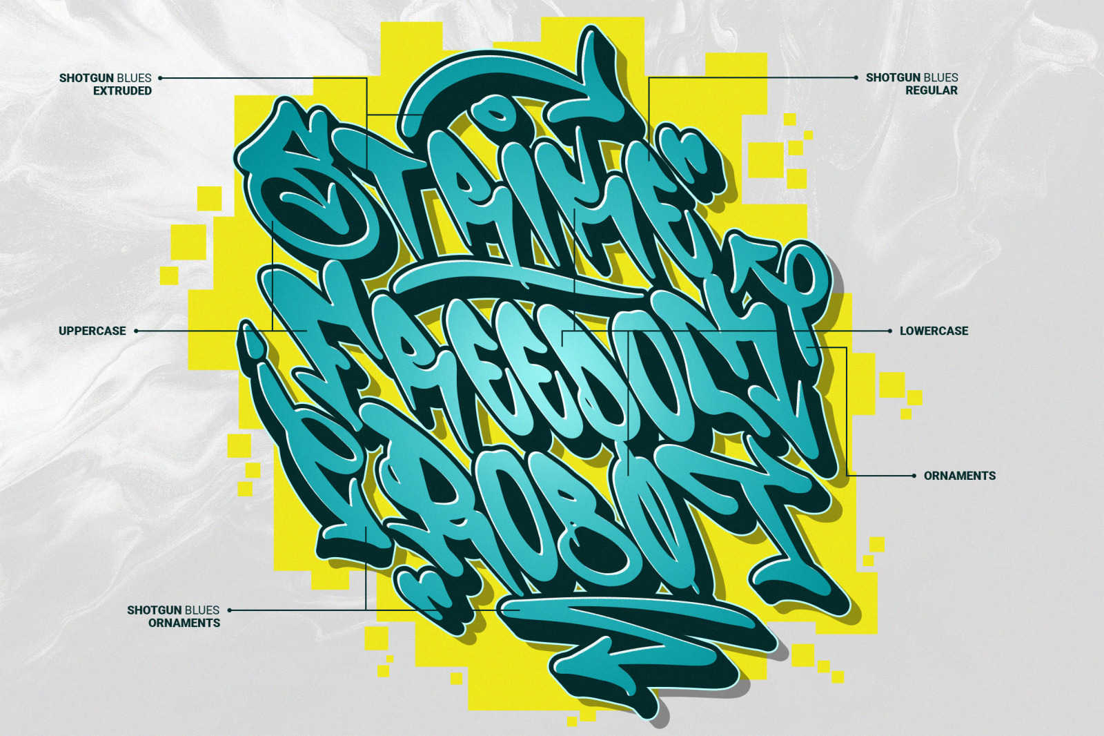 Shotgun Blues | Graffiti Music Font