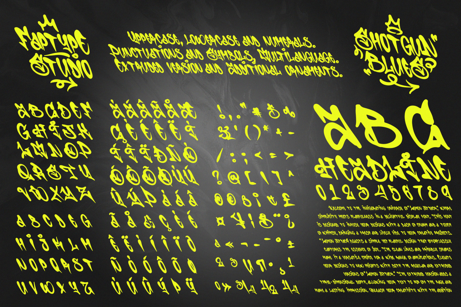 Shotgun Blues | Graffiti Music Font Shotgun Blues | Graffiti Music Font