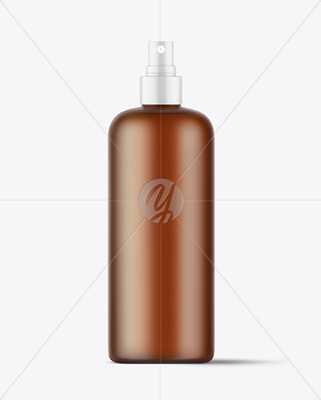 Frosted Amber Cosmetic Spray Bottle Mockup