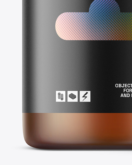 Frosted Amber Cosmetic Spray Bottle Mockup