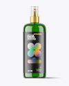 Green Cosmetic Spray Bottle Mockup