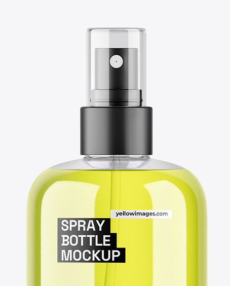 Clear Cosmetic Spray Bottle Mockup