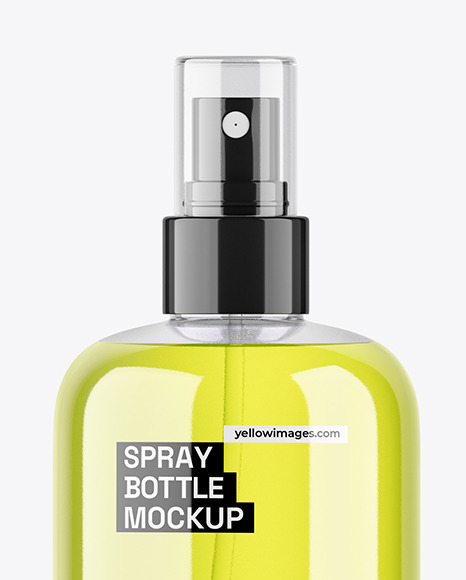 Clear Cosmetic Spray Bottle Mockup