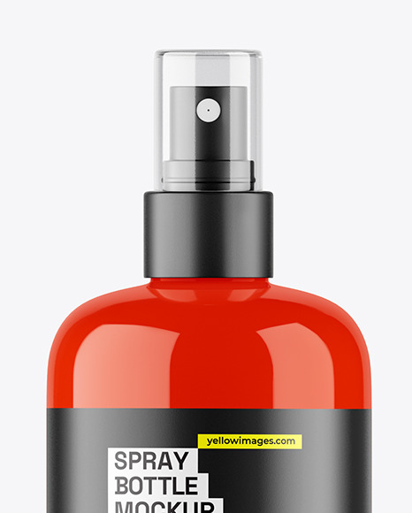 Glossy Cosmetic Spray Bottle Mockup