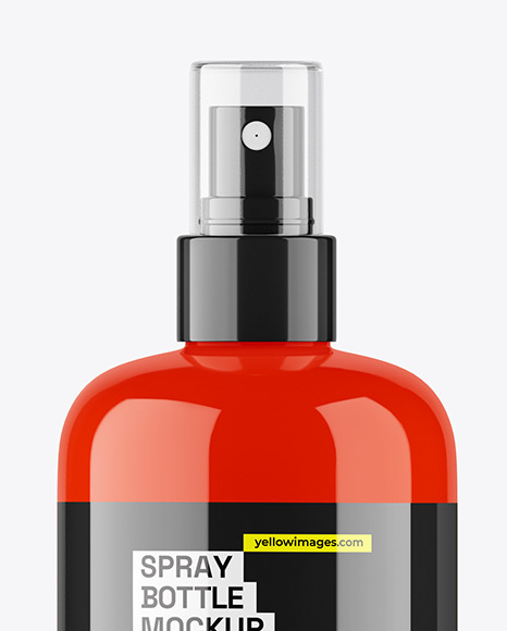 Glossy Cosmetic Spray Bottle Mockup