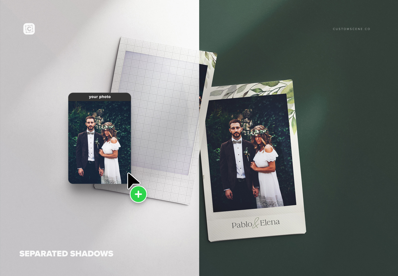 Two Polaroid Photos Mockup Two Polaroid Photos Mockup