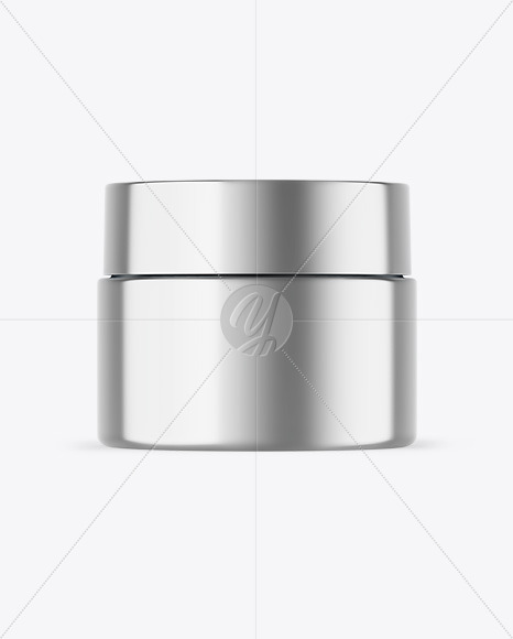 Metallic Cosmetic Jar Mockup