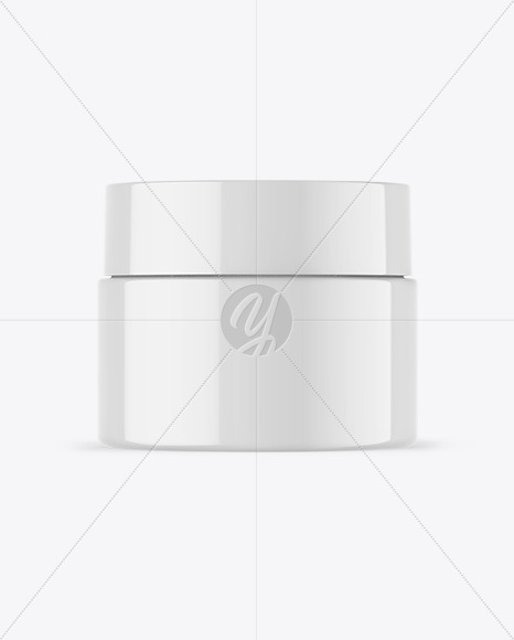 Glossy Cosmetic Jar Mockup