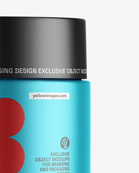 Matte Metallic Cosmetic Jar Mockup