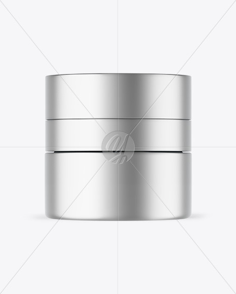 Matte Metallic Cosmetic Jar Mockup