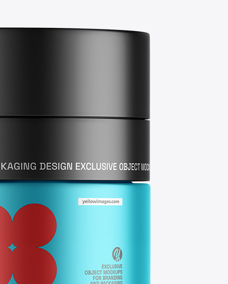 Matte Metallic Cosmetic Jar Mockup