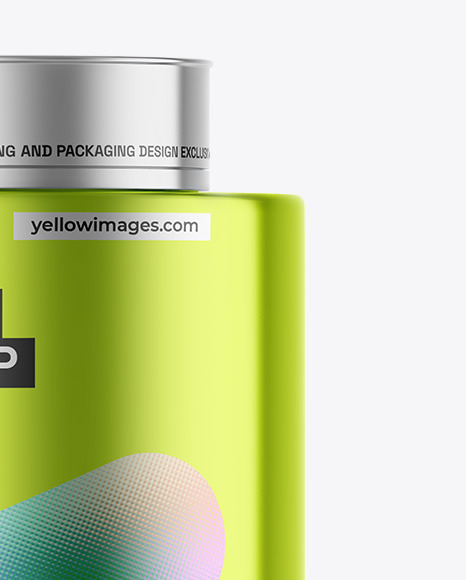 Metallic Tea Tin Can Mockup