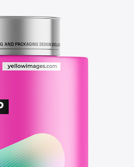 Matte Tea Tin Can Mockup