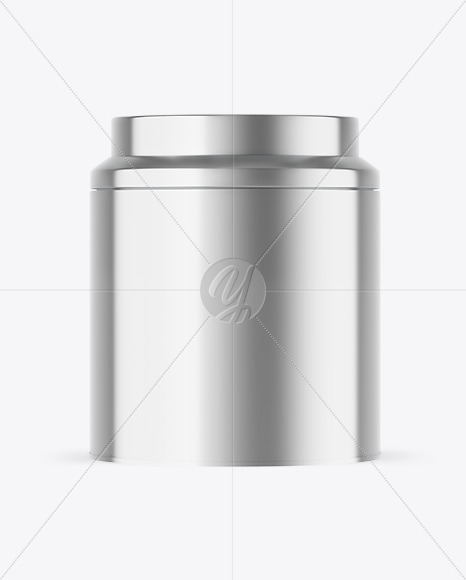 Metallic Tea Tin Can Mockup