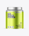 Metallic Tea Tin Can Mockup