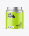 Glossy Tea Tin Can Mockup