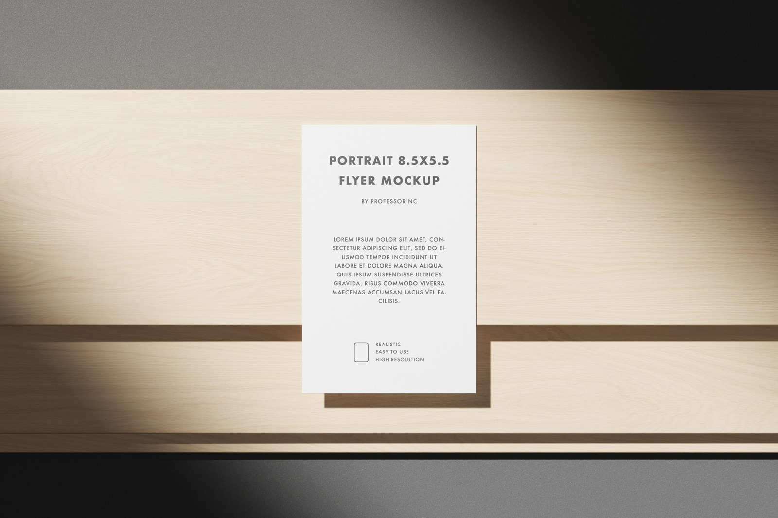 Portrait 8.5x5.5 Flyer Mockup Set