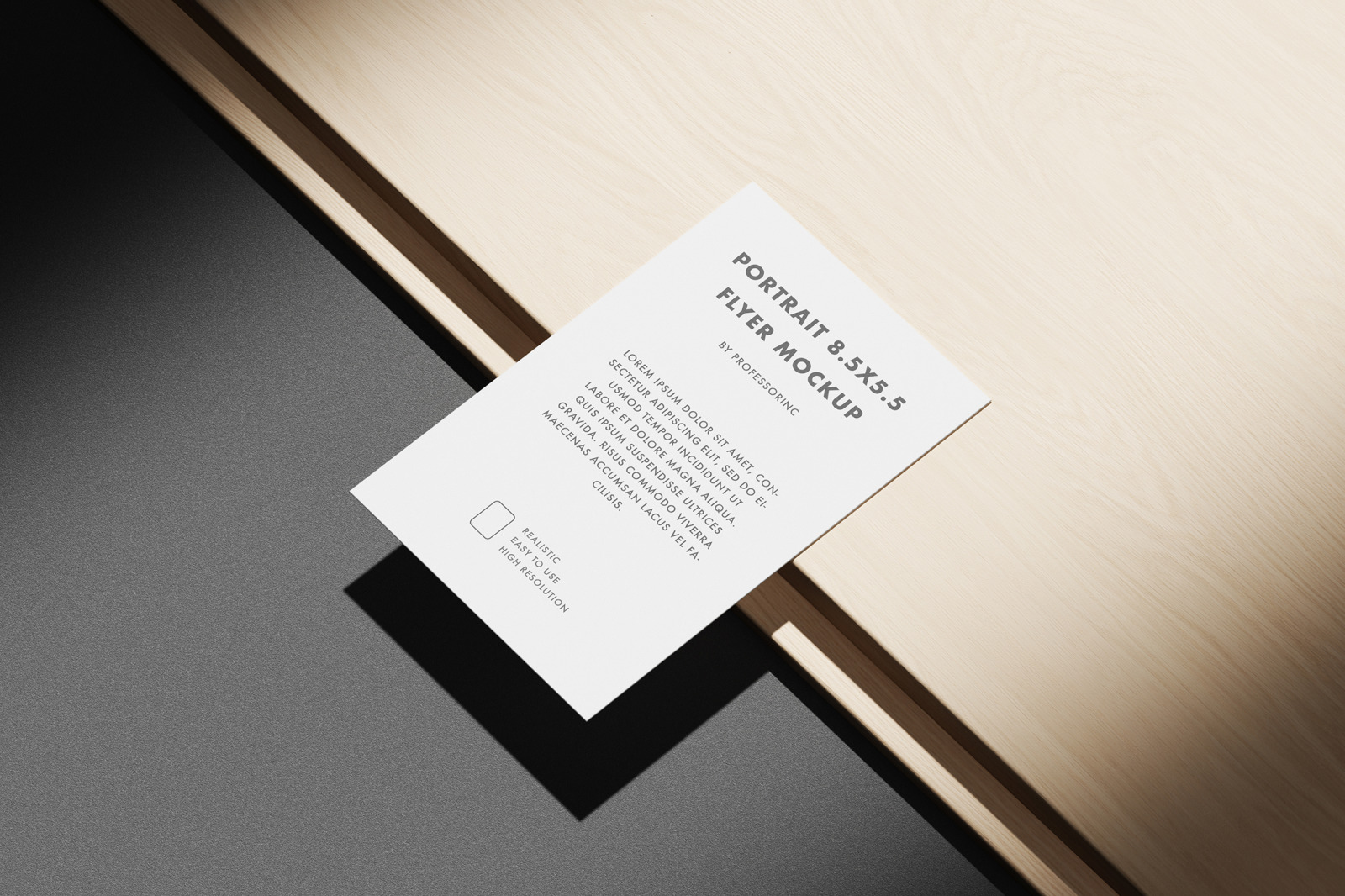 Portrait 8.5x5.5 Flyer Mockup Set