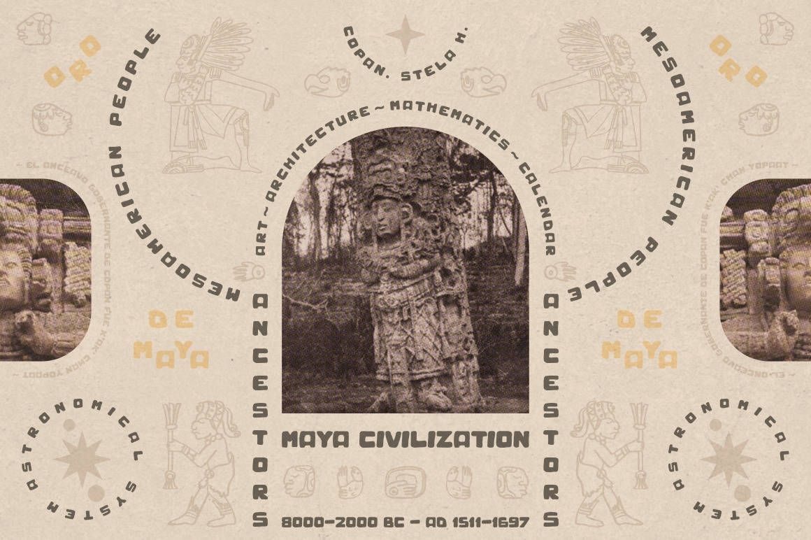 ORO de MAYA sans serif display font ORO de MAYA sans serif display font