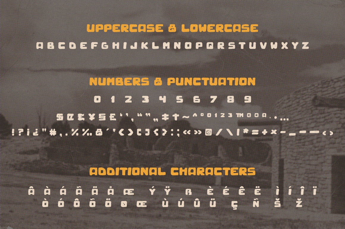 ORO de MAYA sans serif display font ORO de MAYA sans serif display font