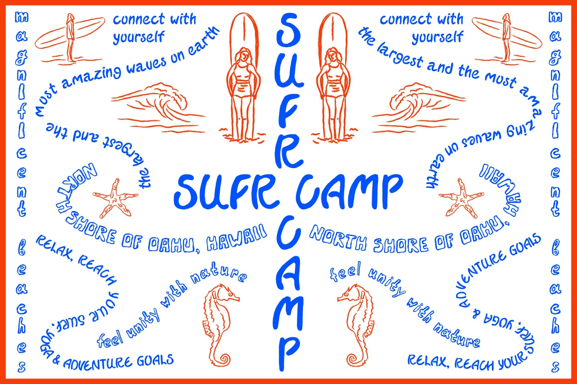 Surf Camp &amp; Whitewater fonts + bonus