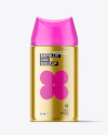 Metallic Air Freshener Spray Can Mockup