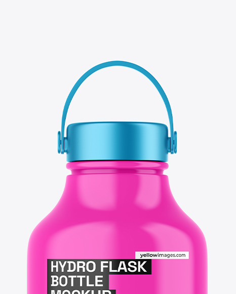 Glossy Hydro Flask Bottle Mockup