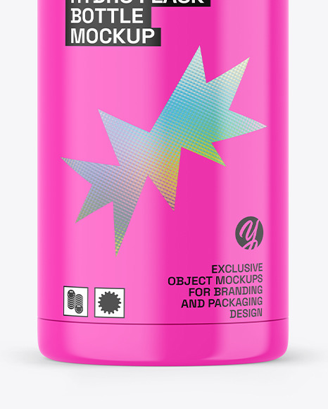 Glossy Hydro Flask Bottle Mockup