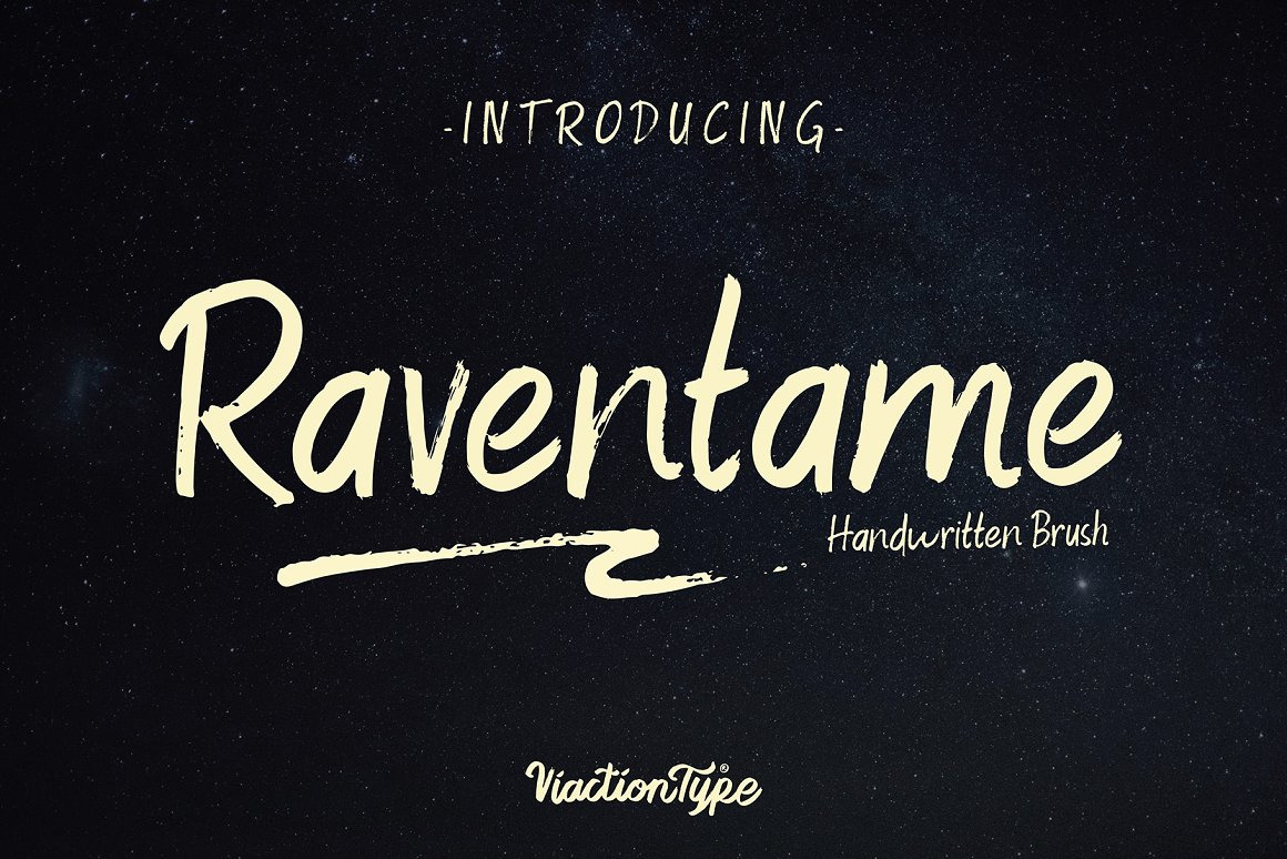 Raventame – Brush Font Raventame – Brush Font