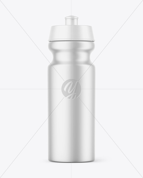 Metallic Sport Bottle Mockup