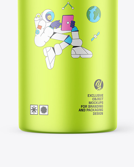 Metallic Sport Bottle Mockup