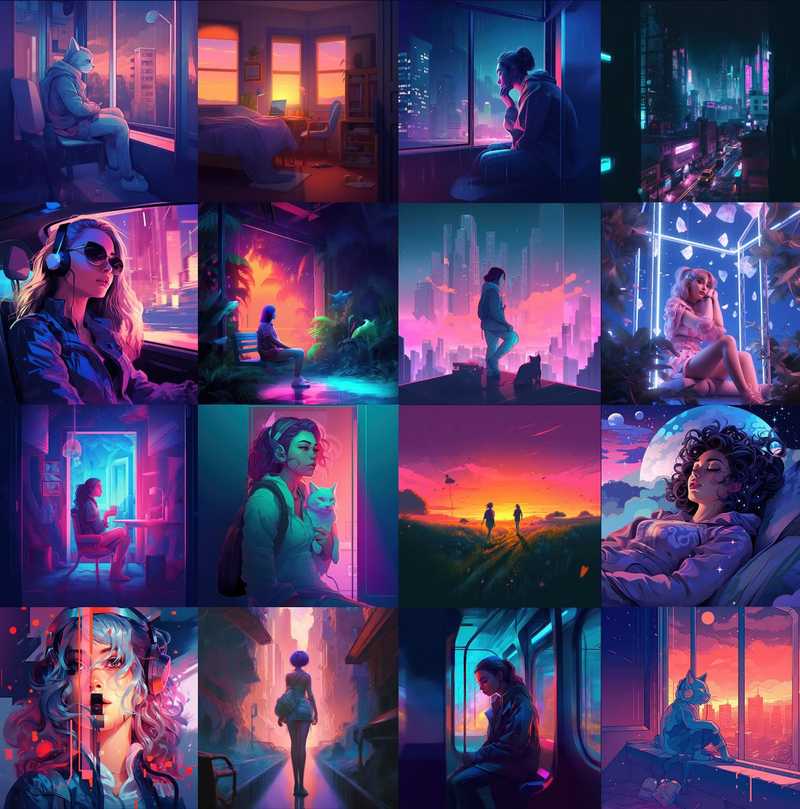 LO-FI Aesthetic. Poster Collection LO-FI Aesthetic. Poster Collection
