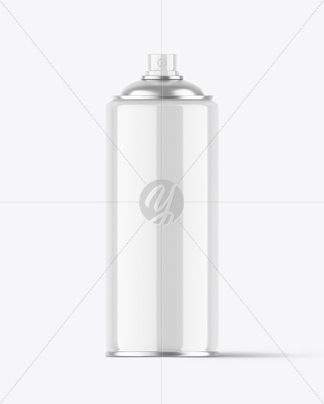 Glossy Spray Paint Can Mockup