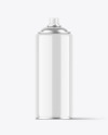 Glossy Spray Paint Can Mockup