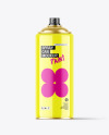 Glossy Spray Paint Can Mockup