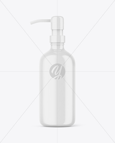 Glossy Pump Bottle Mockup