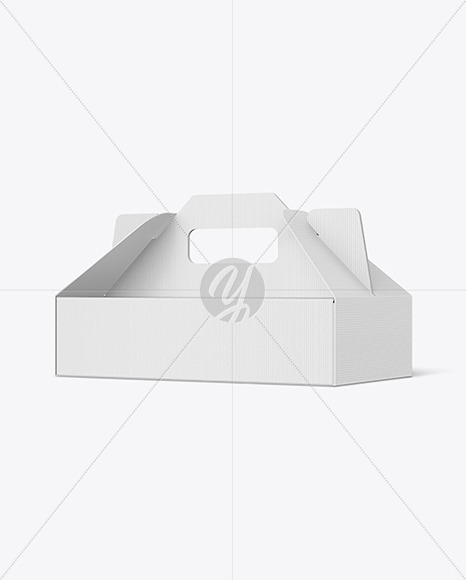 Textured Paper Box w/ Handle Mockup