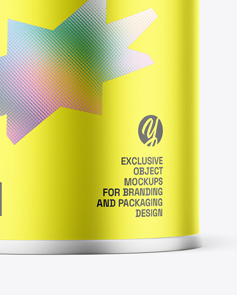 Metallic Tin Can Mockup