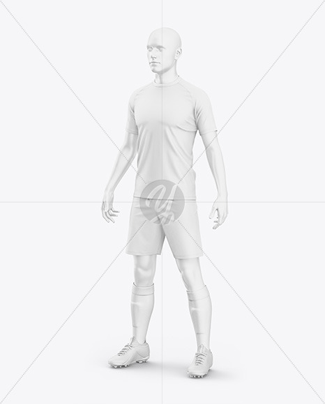 Soccer Kit w/ Mannequin Mockup - Half Side View