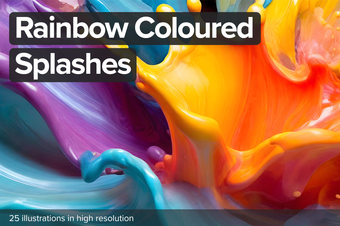 Rainbow Coloured Splashes