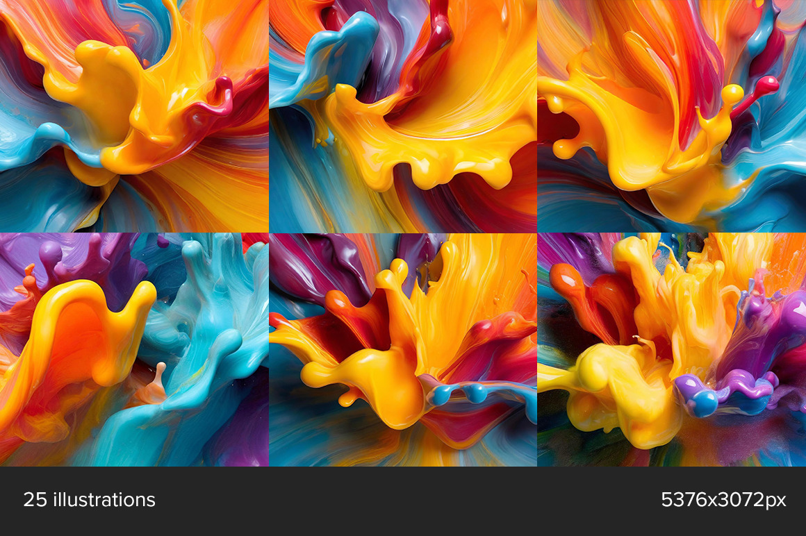 Rainbow Coloured Splashes Rainbow Coloured Splashes