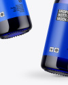 Two Blue Glass Dropper Bottles Mockup