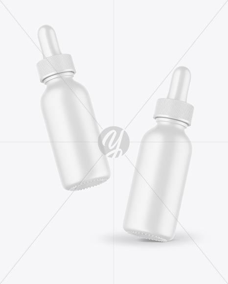 Two Ceramic Dropper Bottles Mockup