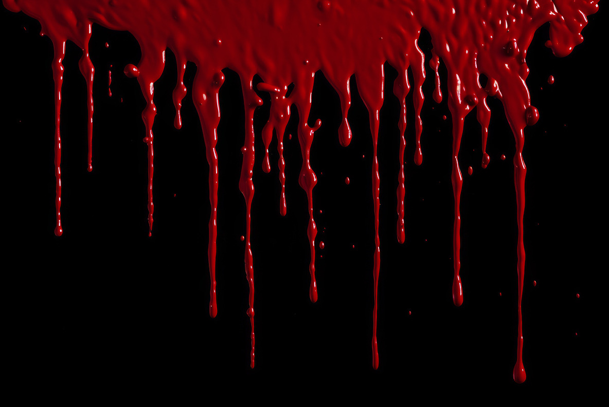 Blood splashes on black Blood splashes on black
