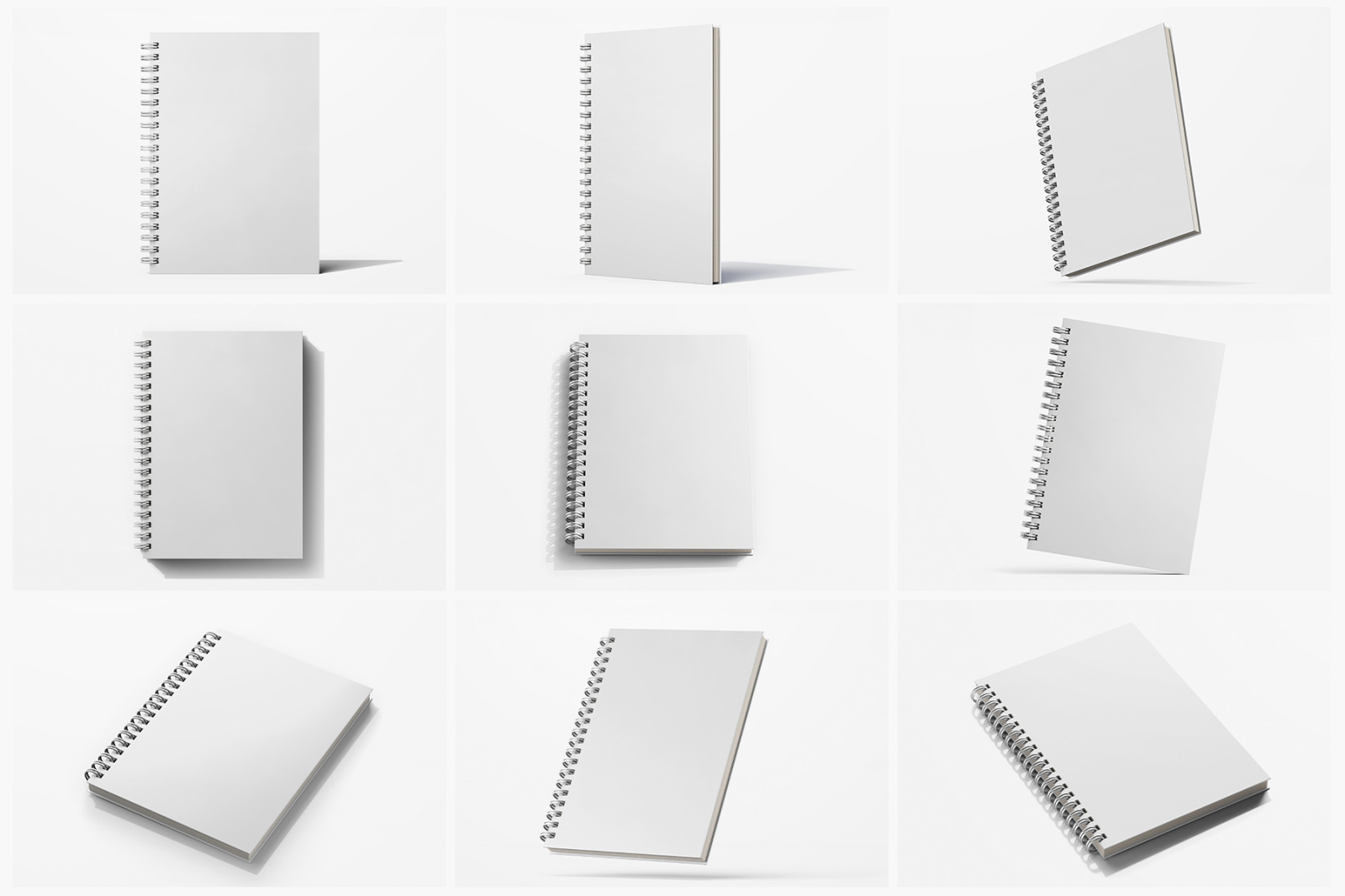 Notebook Spiral Ring PSD Mockup Set Notebook Spiral Ring PSD Mockup Set