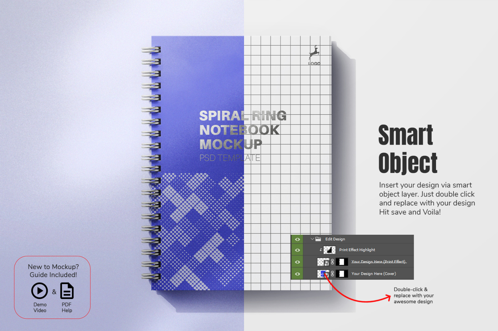 Notebook Spiral Ring PSD Mockup Set